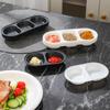 6Pcs 2/3 Grids Dipping Sauce Dishes Portable Seasoning Plates Hot Pot Dipping Bowl BBQ Grilling