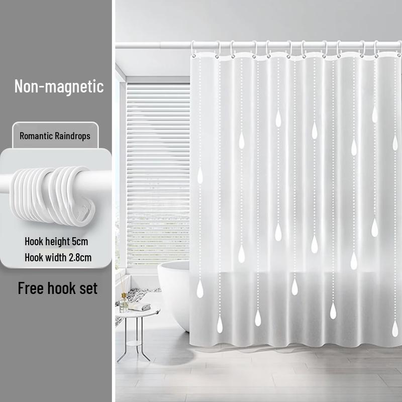 Handun Romantic Raindrops PEVA Shower Curtain
