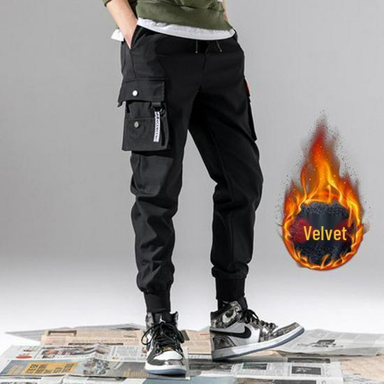 Men's Summer Jogger Pants: Versatile, Lightweight, Nine-Point, Loose Fit, Multi-Pocket, Plus Size