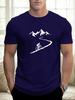 Summer 100 Pure Cotton Unisexs Casual Loose Cycling Mountain Pattern Printed Sports Round Neck Short Sleeved Breathable Tshirt