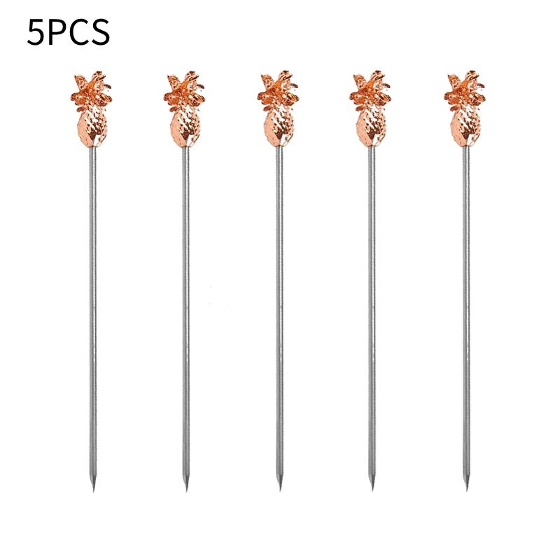 5-10Pcs Creative Stainless Steel Cocktail Picks Martini Picks Juice Decoration Picks Bar Bartending Tools Kitchen Accessories