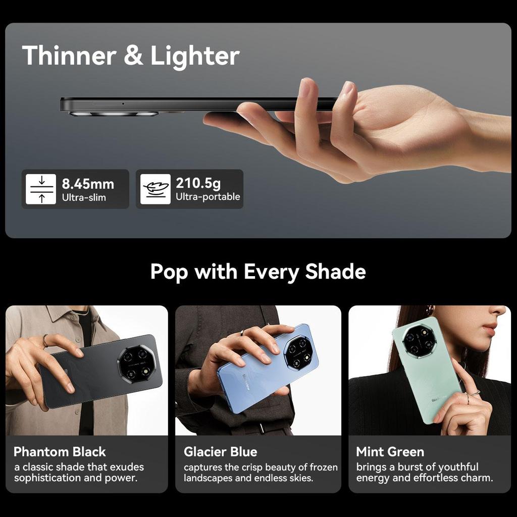Blackview SHARK 6 5G 6,88 tolli NFC Android 15 5G 8+16GB/128GB 120HZ nutitelefon