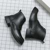 Fashion XiAnZen Vintage Brock Stiefel für Herren Stiefel Lässige Stiefel Für Herren Echtes Leder Mode Herrenstiefel Rutschfeste Stiefel Mann zapatos