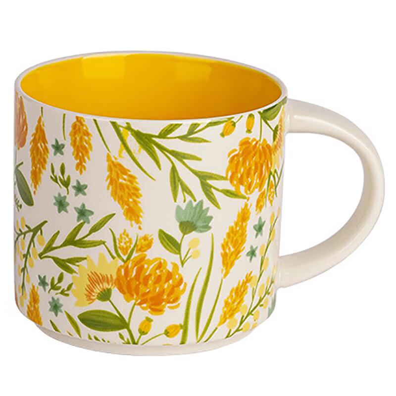 Floral Glazed Ceramic Mug