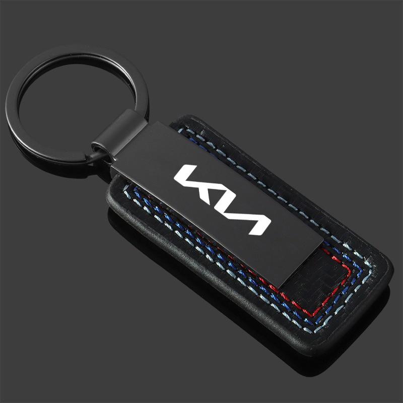 ZNEM4 3-farbig Auto Schlüsselanhänger Logo Schlüsselring Kette Anhänger Geschenke Auto Zubehör Für Kia rio ceed sportage cerato soul sorento k2 k5 Klapp