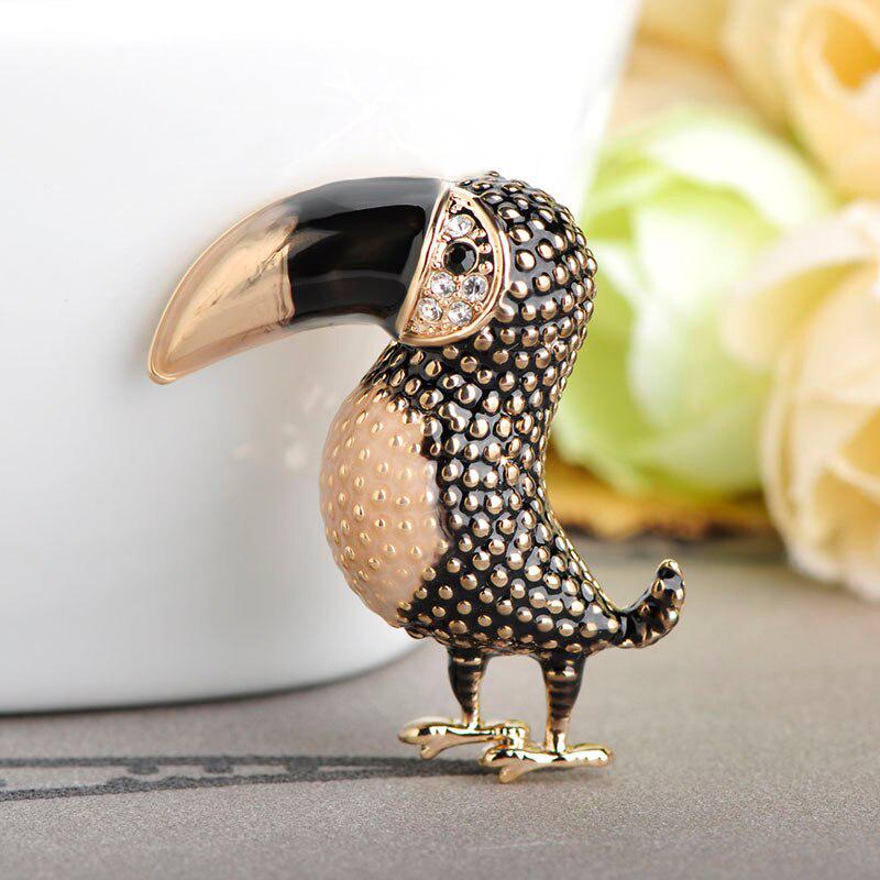 Blucome Broche oiseau rouge en émail, hibou, pic, accessoires pour vêtements, femmes et enfants, en alliage, corsages, épingles, bijoux