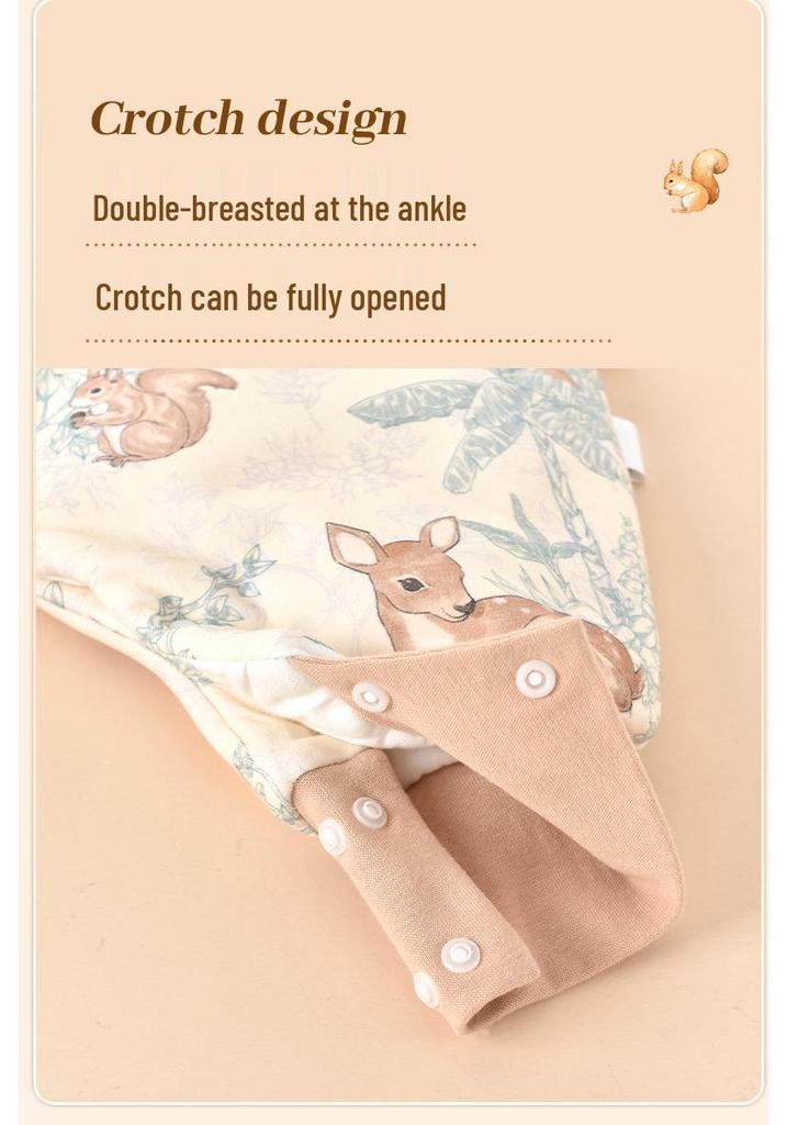 Sacco nanna per neonato in seta di gelso/cotone con gambe separate, coperta anti-calcio per 0-3 anni, modello Autunno/Inverno/Primavera