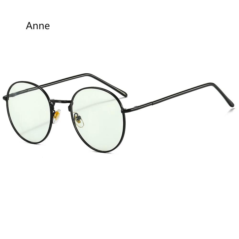 

Черные Металлические Фотохромные Круглые Мужские Очки Блокирующие Синий Свет Ретро Защита UV400 Антибликовые Солнцезащитные Очки Компьютерные Очки