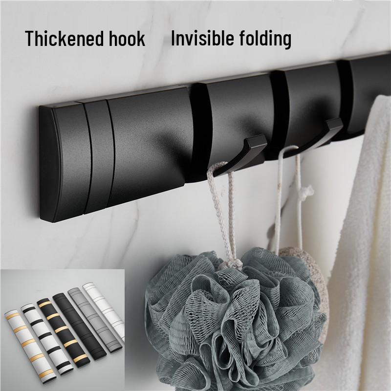 Foldable No-Drill Wall-Mounted Invisible Coat Hook for Dressing Room or Door