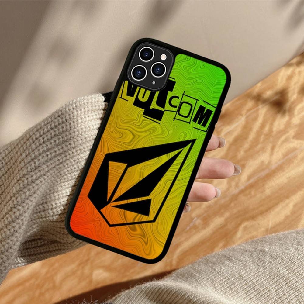 L-Luxury V-VOLCOM-S Phone Case Silicone PC+TPU For For IPhone 11 12 13 14 15 16 Plus Pro Max Cover