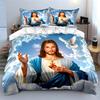Religious Trio For Devotional Decor Exquisite Three-Piece Bedding Set Gift For Kids And Adults