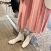 Fashion High Quality Soft PU Leather Women Ankle Boots Square Toe Square Heel Short Boots 2025 Autumn Winter Women Shoes Chelsea Boots