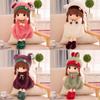 Plush Doll Child Bed Pillow With Soft Coral Velvet For Girls Bedroom Decor