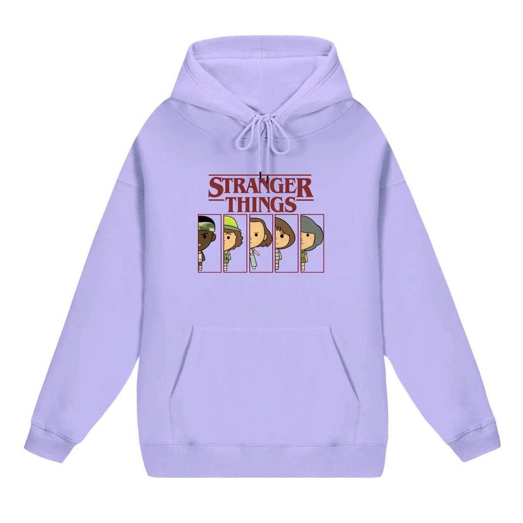 2025 Kids European & American STRANGER THINGSKAT Cartoon Fleece Hoodie for Autumn/Winter