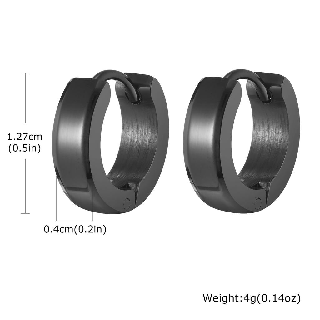 Punk Stainless Steel Huggie Earrings for Men, Fashion Unique Small Hoop Earrings, Waterproof Hypoallergenic Jewelry