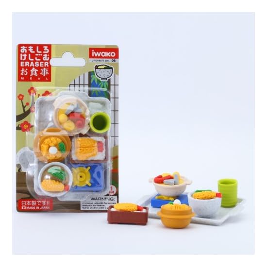 Iwako Eraser Meal Set, 10 Pieces, Blister Pack SCER981035