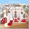 Charming Christmas Hanging Decorations Wooden Bead Foot Dolls For Festive Cheer