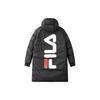 Fila Loose Casual Mid-Length Warm Down Jacket Men Outerwear Deep-Black F11U048956F-BK