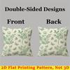 Butterfly Garden Square Jacquard Pillow Cover for Sofa Office Waist Cushion Cover Home Decorative Pillowcase