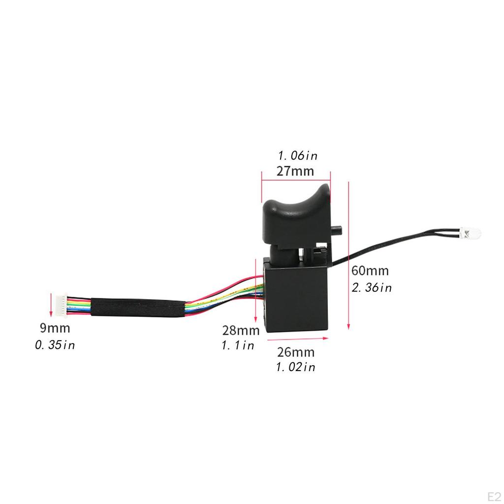 Electric Wrench Switch Brushless Spare Part Compact Lightweight Easy to Install Replacement 8 Wire