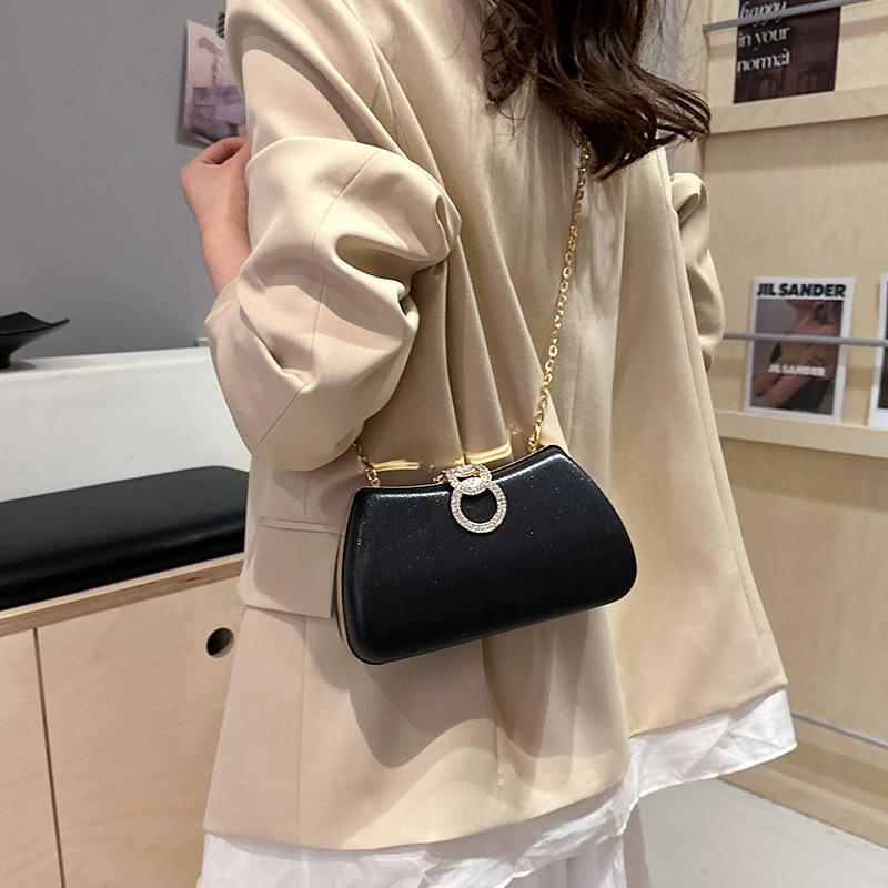 Women's bag exquisite light luxury special-shaped solid diamond-encrusted women's chain small square bag spring new women's shoulder messenger bag