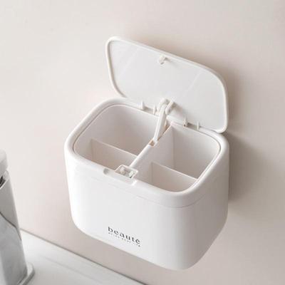 Automatischer Pop-Up-Lift-Ohne-Bohrung Wattestäbchen- und Make-up-Baumwollspender Haarschmuck und Haargummis Desktop-Aufbewahrungsbox