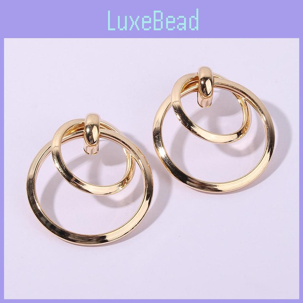 Women Metal Gold Earrings Geometric Shape Electroplated Fashion Office Looks