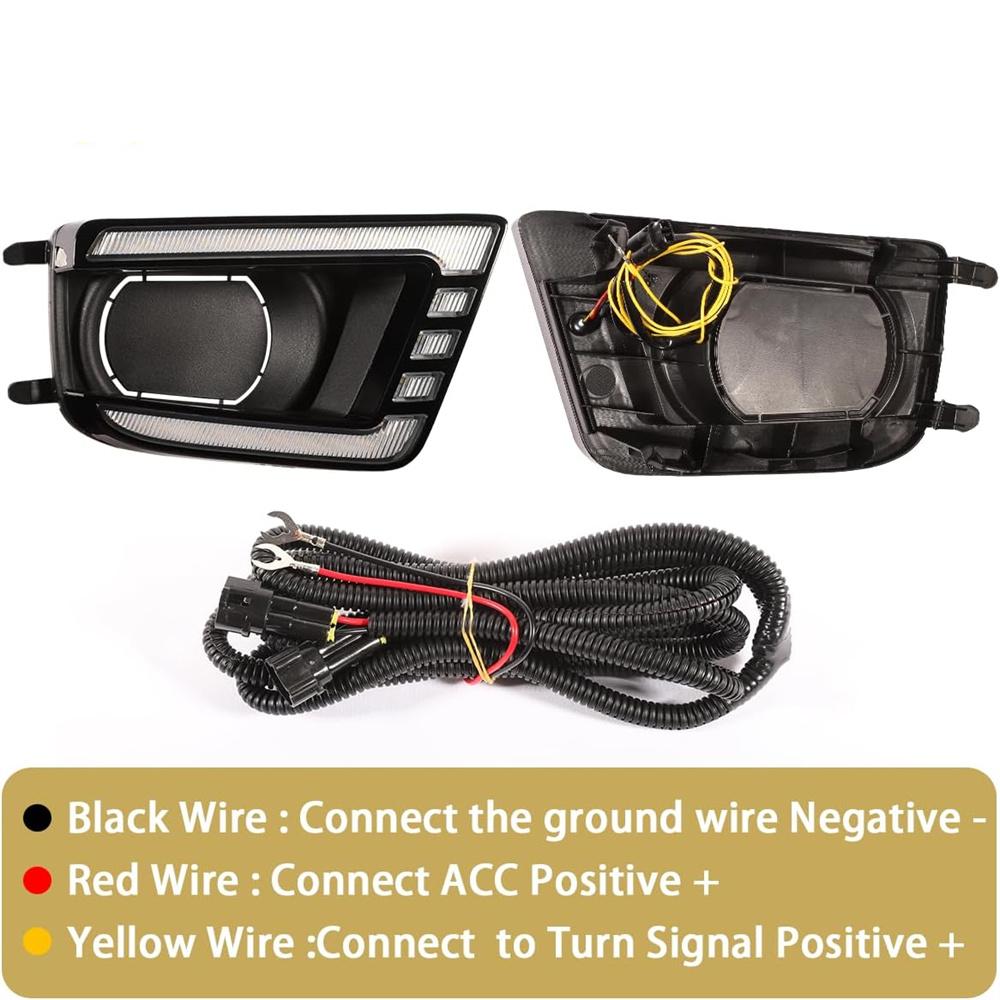 DRL Amber Turn Signal Fog Lamps For TOYOTA TACOMA 2012-2015