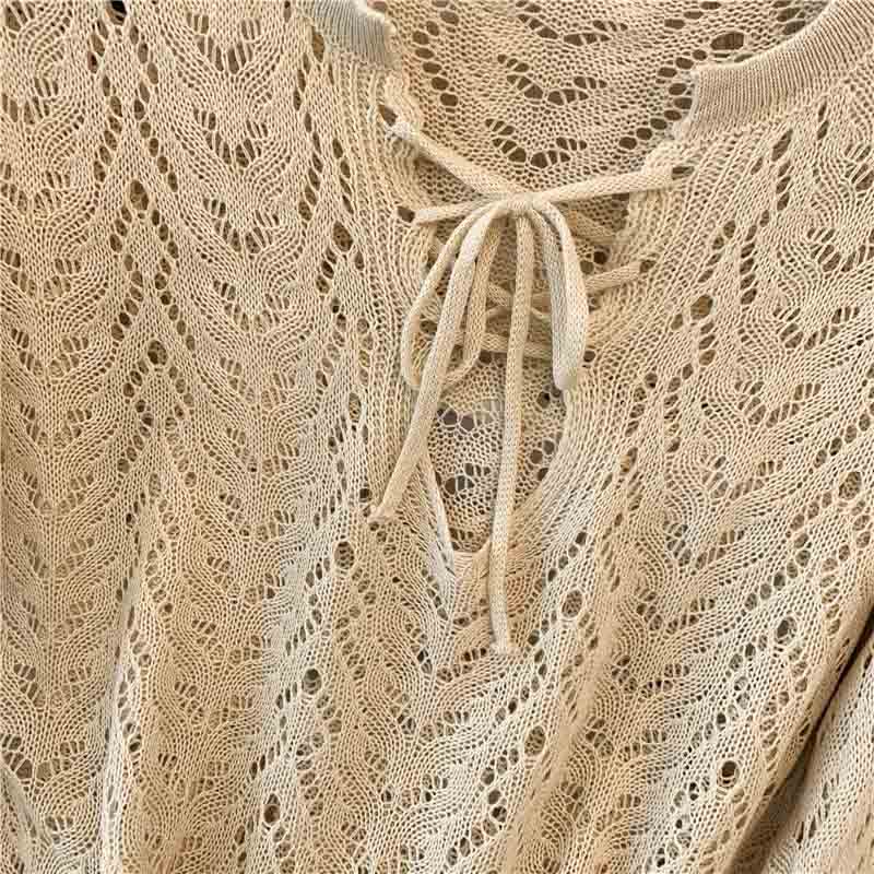 T-shirty Topy Damskie Bawełna Dzianina Szkieletowa Topy Oversize Wygodne Elastyczne Długi Rękaw T-shirt Jednolity Kolor Luźny Bluzon Okrycie Wierzchnie Luźne Topy