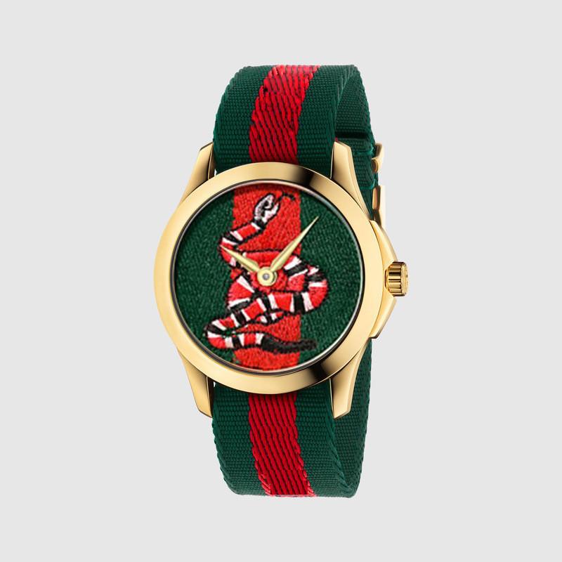 Female Sport Watch With Snake Tiger And Bee Embroidery Design For Daily Wear