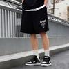 Li-Ning Breathable Loose Fit Elastic Printed Letter Knit Casual Shorts Men Shorts Black AKSU685-2