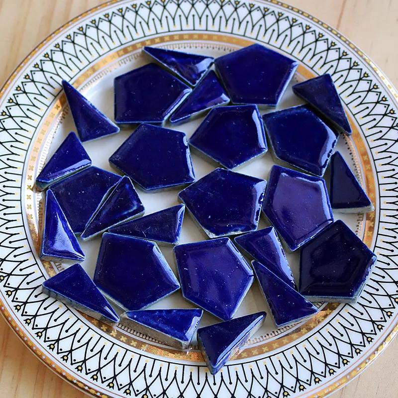 100g Ovale Keramikmosaikfliesen Mehrfarbiges Mosaikstück DIY Mosaikherstellung Steine für Handwerk Hobby Kunst Heim Wanddekoration arte