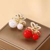 Korean Version Cat's Eye Stone Cherry Hairpin Comb Hair Accessory for Women