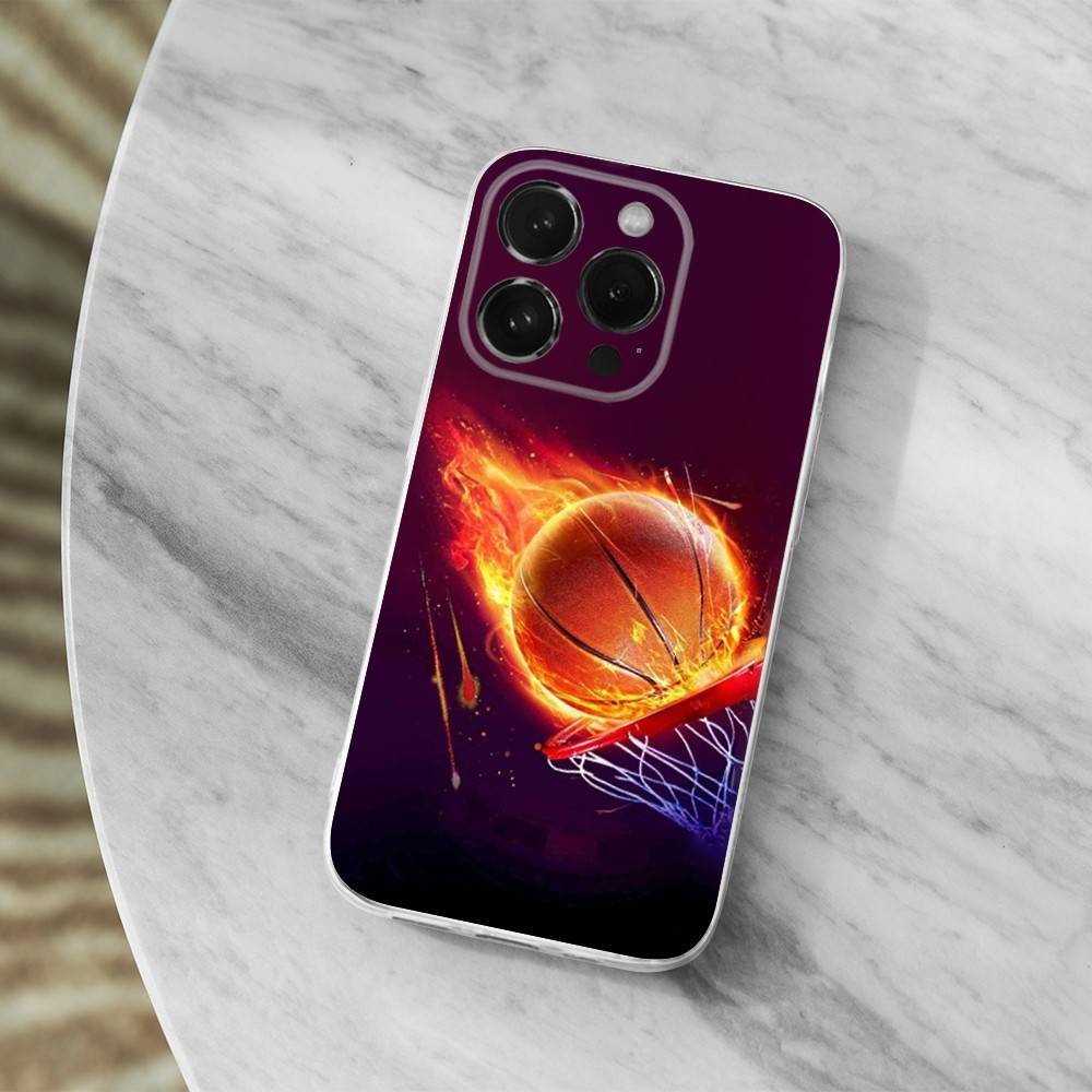 Sports Equipment Basketball Phone Case For iPhone,14,13,XR,SE,12,15,Pro,Max,Plus,11,17,16,X,XS,Mini Transparent Soft Cover