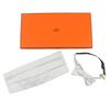 Pristine HERMES H Motif Cummerbund and Butterfly Tie Ensemble Light Gray Silk Used