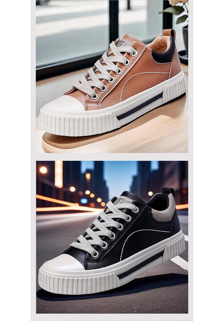 Autumn 2026 Men's Korean Style Casual Leather Shoes: Trendy, Versatile, Comfortable with Unique Design
