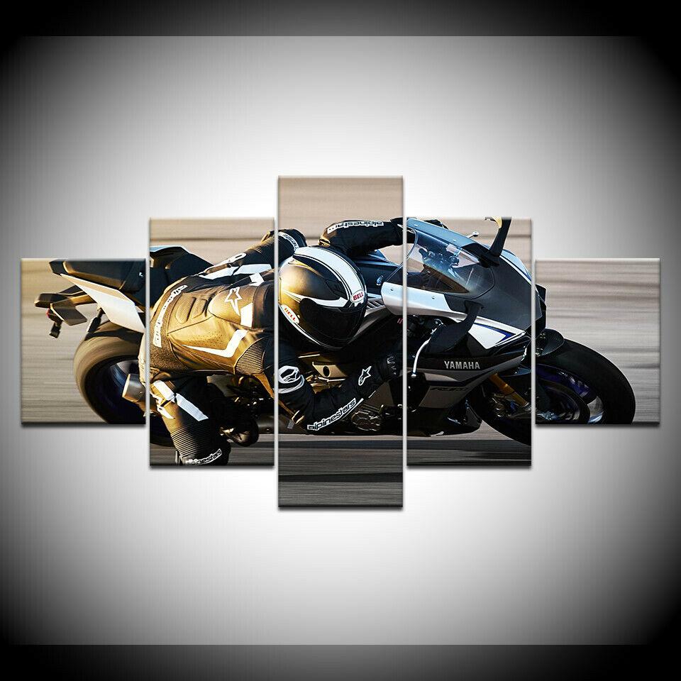 

Мотоцикл Pro Racing Sports 5 шт. Wall Art Печать на холсте HD Печать плакатов Картины маслом Гостиная Домашний декор Фотографии 20x35 20x45 20x55cm