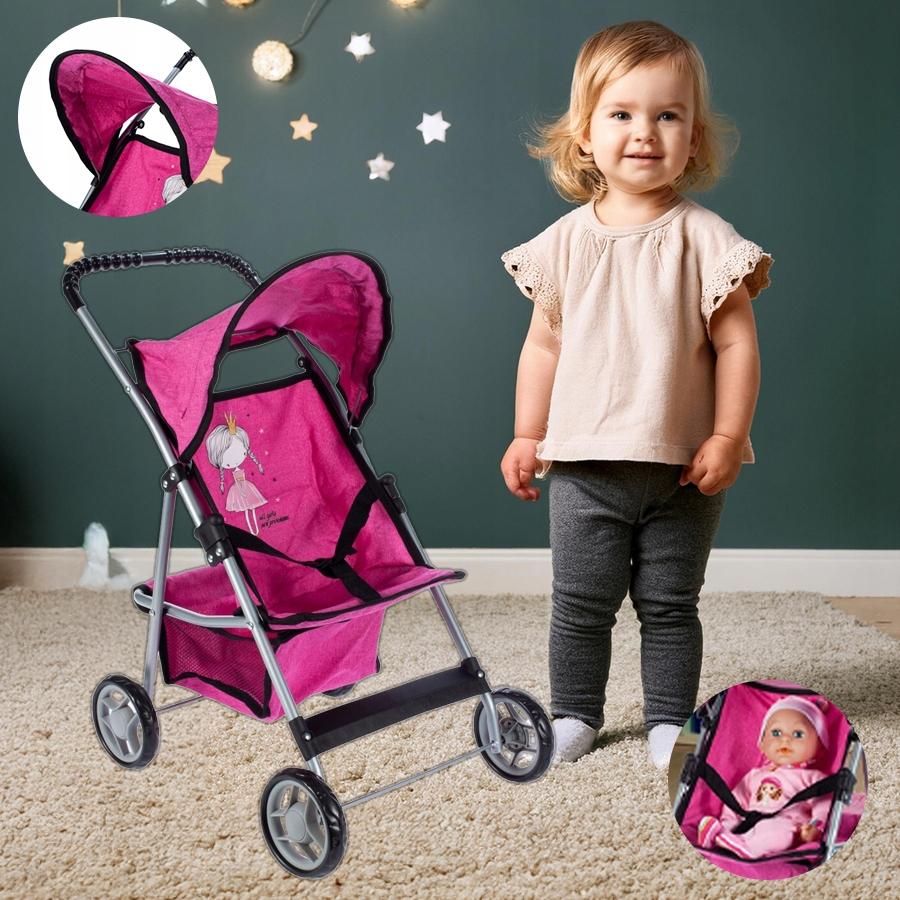 [PACZB] Foldable Princess Doll Stroller PINK X23