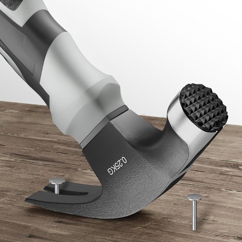 Multifunctional Heavy Duty Claw Hammer Straight Claw Hammer with Shock Absorbing Handle Heavy Duty Hammer Hand Tool