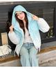 Gradient Hooded Winter Thickened Jacket