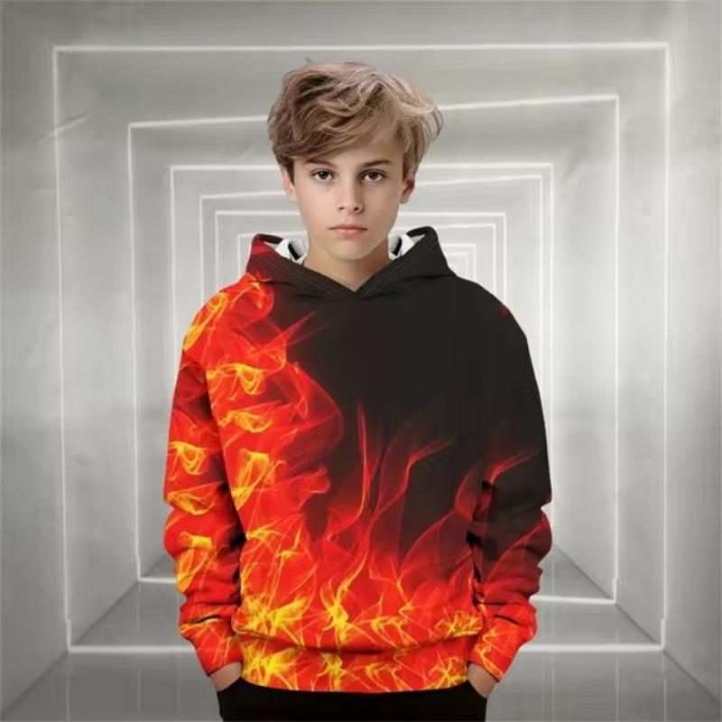 Cool Street Skater  Sweatshirts Printed High Street Fashion Casual Comfortable Loose Letter Kids Coat Autumn Winter Clothes