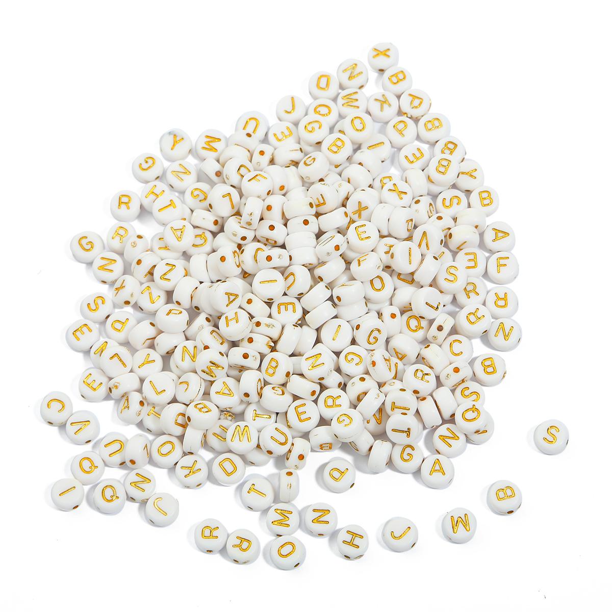 

100 шт. 7x4 мм акриловые плоские бусины с алфавитом «сделай сам» для изготовления ювелирных изделий 04