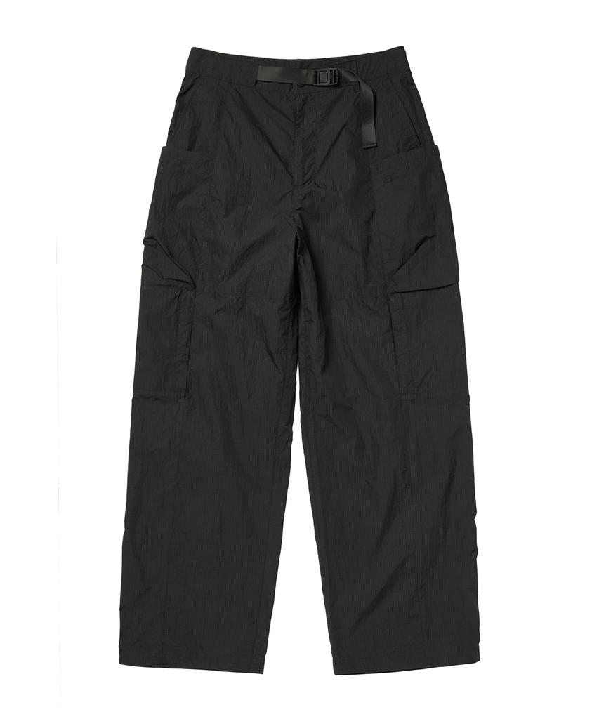 Kallapataleu Easy Wide Nylon Ripstop Pants - Black