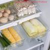 Transparent Egg Container Under-shelf Refrigerator Drawer Kitchen Storage Box Fruit Vegetable Preservation Organizer