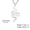 Stainless Steel Snake Animal Necklace with Tail Snake Gothic Rock Men's Pendant Necklace Aesthetic Jewelry Birthday Gift