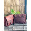 Leather Motorcycle Saddle Bags Brown Pouch Side Panniers Real Two