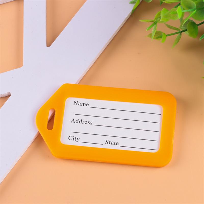 1/10pcs Luggage Tags Suitcase Label Bag Travel Boarding Pass Accessories Luggage Bag Tag Name Address ID Label Plastic Luggage