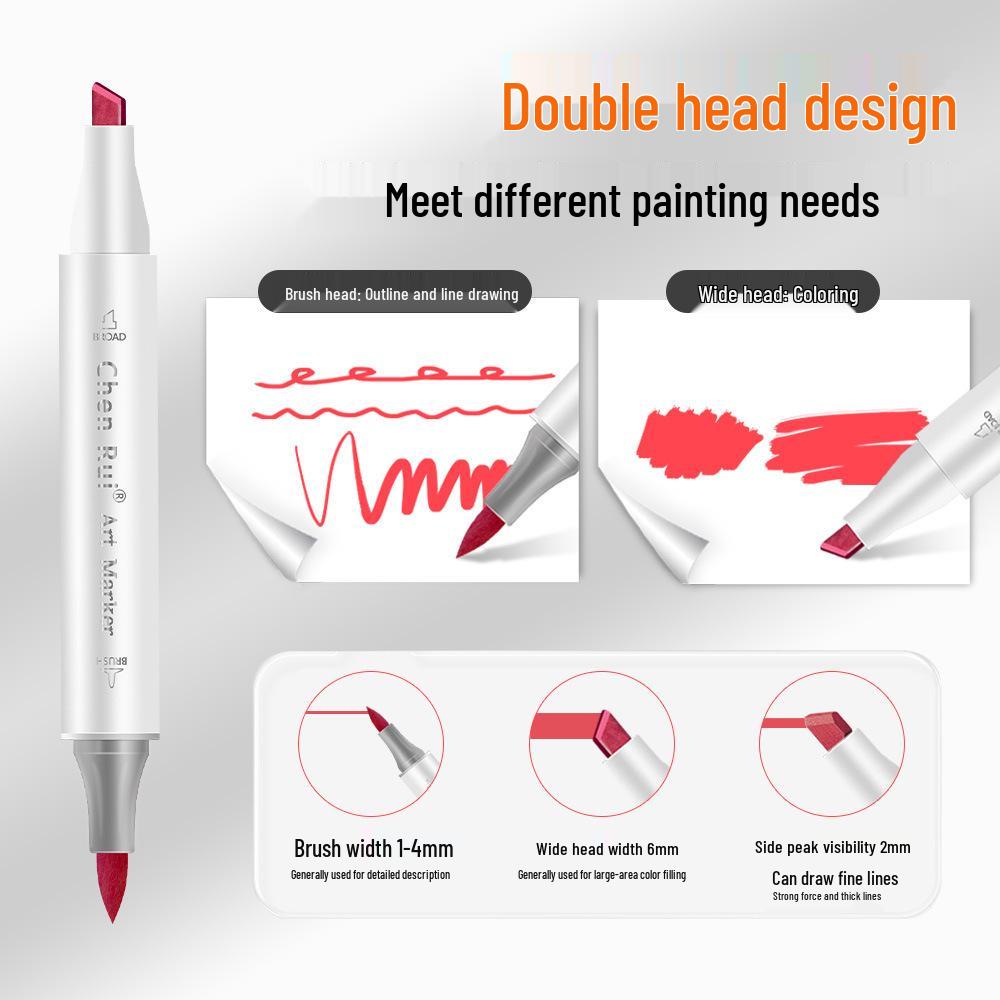 48-Color Anime Marker Set: Fade-Resistant Layerable Watercolor Brush Pens