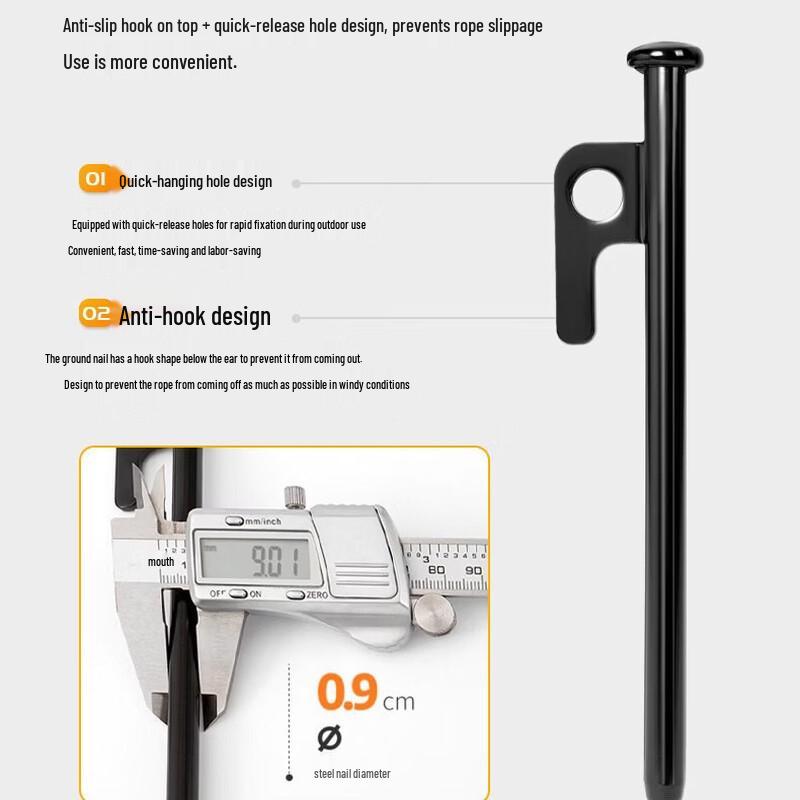 Durable Outdoor Tent & Tarp Ground Pegs