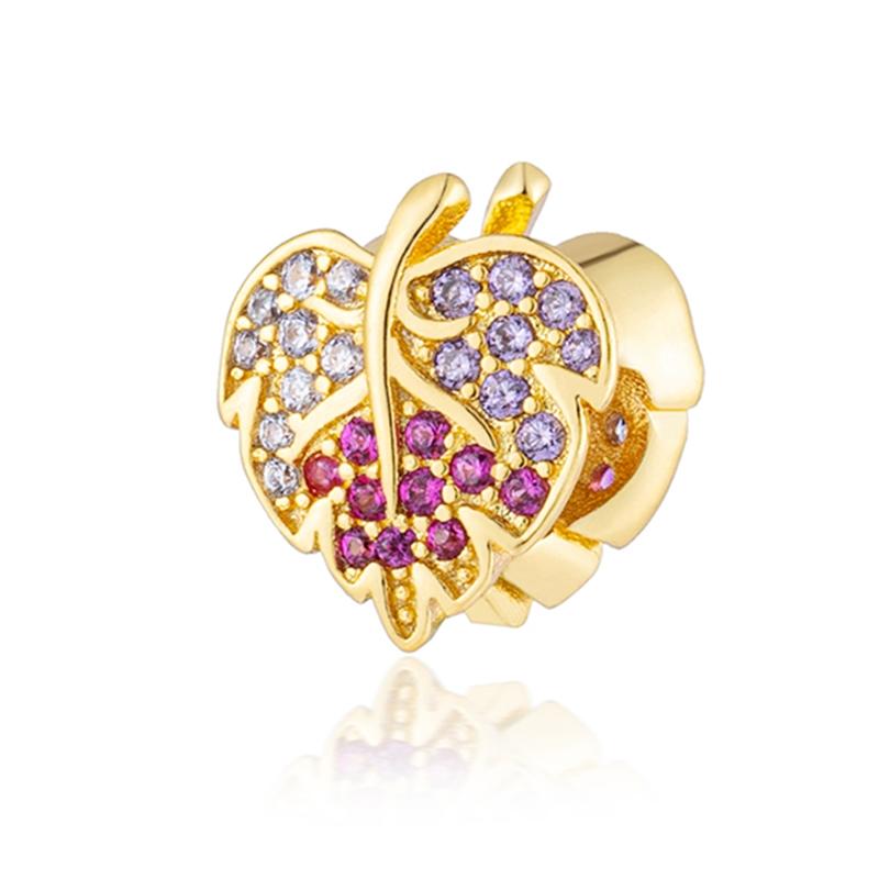 NIEUWE DIY Vergulde Sieraden Roze Kers Verwarde Sundrop Bloem Bedeltje Roos Margriet Bedels Passend voor Armband Vrouwen Cadeau